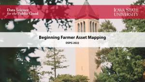 Beginning Farmer Asset Mapping