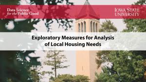 Exploratory Measures for Analysis of Local Housing Needs